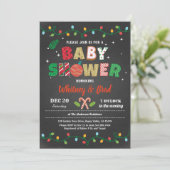 Weihnachtsduschendusche Gender-Neutralleiter Einladung (Stehend Vorderseite)