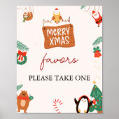 Weihnachtsduschfavoriten Schild (Vorne)