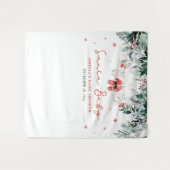 Weihnachtsduschkabine Foto Hintergrund Wandteppich (Vorderseite (Horizontal))