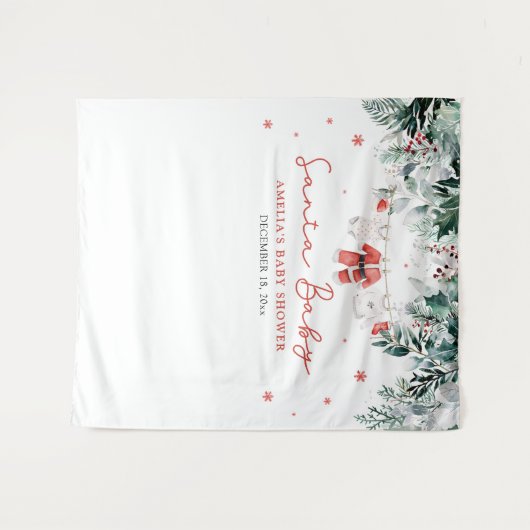 Weihnachtsduschkabine Foto Hintergrund Wandteppich (Vorderseite (Horizontal))