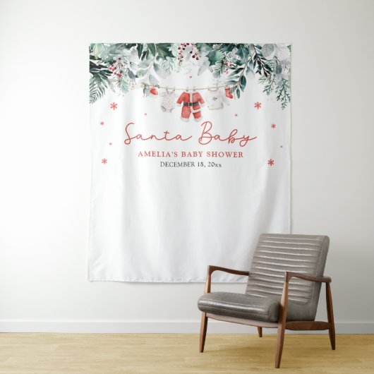 Weihnachtsduschkabine Foto Hintergrund Wandteppich (Beispiel)