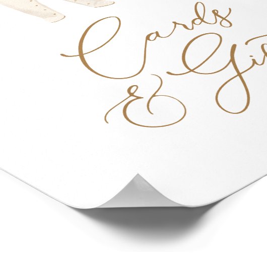 Weihnachtsduschkarten und Geschenke Poster (Ecke)