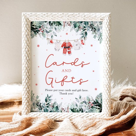 Weihnachtsduschkarten und Geschenke Poster