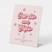 Weihnachtsduschkarten und Geschenke Sockelschild (Vorderseite)