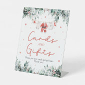 Weihnachtsduschkarten und Geschenke Sockelschild (Vorderseite)