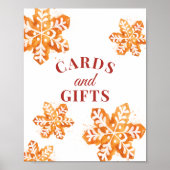 Weihnachtsduschkarten und Geschenke Unterschrift Poster (Vorne)