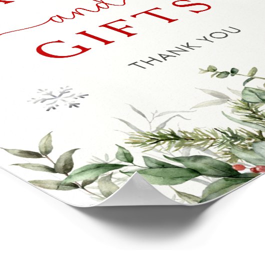 Weihnachtsduschkarten und Geschenkgutscheine Unter Poster (Ecke)