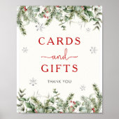 Weihnachtsduschkarten und Geschenkgutscheine Unter Poster (Vorne)