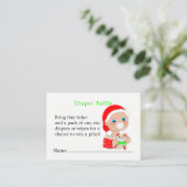 Weihnachtsduschmaschine Windeln Begleitkarte (Stehend Vorderseite)