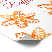 Weihnachtsduschmaschine Windeln Raffelzeichen Poster (Ecke)