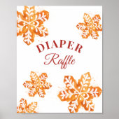 Weihnachtsduschmaschine Windeln Raffelzeichen Poster (Vorne)