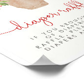 Weihnachtsduschmaschine Windeln Raffelzeichen Poster (Ecke)