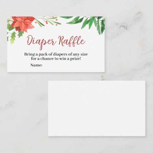 Weihnachtsduschmaschine Windeln Raffelzeichen Visitenkarte (Vorne/Hinten)