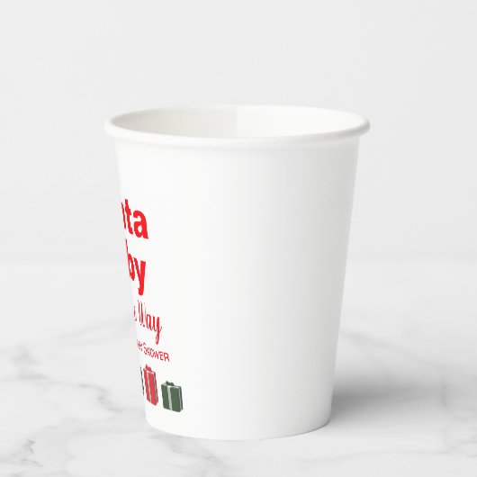 Weihnachtsduschpapier für Weihnachtskinder Pappbecher (Links)