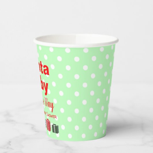 Weihnachtsduschpapier für Weihnachtskinder Pappbecher (Links)