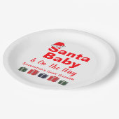 Weihnachtsduschplatte Pappteller (Schrägansicht)