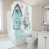 Weihnachtsduschvorhang Duschvorhang (Beispiel)