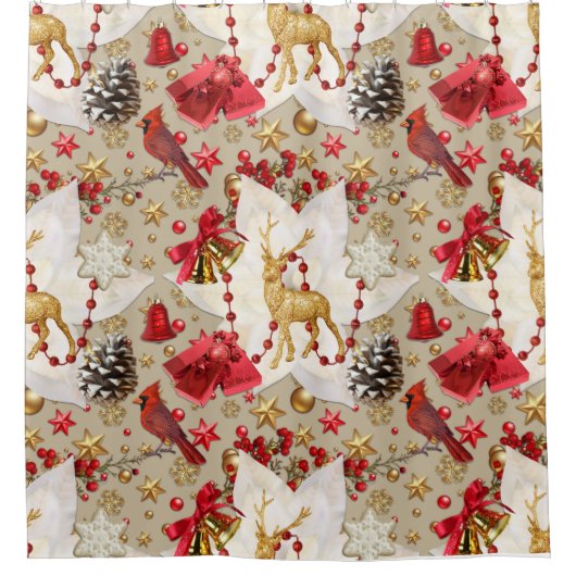 Weihnachtsduschvorhang Duschvorhang (Vorderseite)