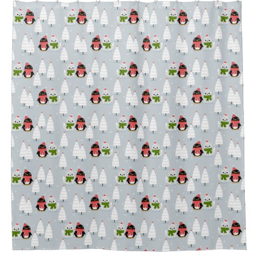 Weihnachtsduschvorhang Duschvorhang (Vorderseite)