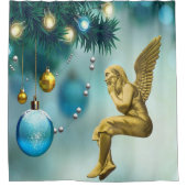 Weihnachtsduschvorhang, Engel Duschvorhang (Vorderseite)