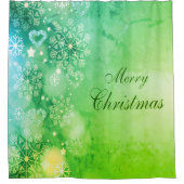 Weihnachtsduschvorhang, Frohe Weihnachtsdusche C Duschvorhang (Vorderseite)