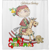 Weihnachtsduschvorhang, Kinder sind Segnungen Duschvorhang (Vorderseite)