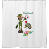 Weihnachtsduschvorhang Possum Elf Duschvorhang (Vorderseite)