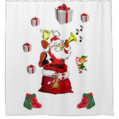 Weihnachtsduschvorhang, Santa Duschvorhang (Vorderseite)