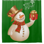 Weihnachtsduschvorhang, Schneemann Duschvorhang (Vorderseite)