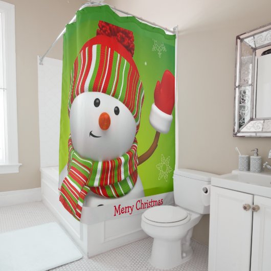 Weihnachtsduschvorhang/Schneemann Duschvorhang (Beispiel)