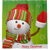 Weihnachtsduschvorhang/Schneemann Duschvorhang (Vorderseite)
