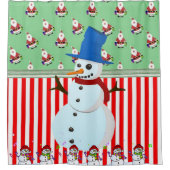 Weihnachtsduschvorhang, Schneemann Duschvorhang (Vorderseite)
