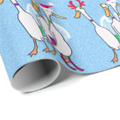 Weihnachtsduten in Party Kostümen mit Geschenken Geschenkpapier (Rolleneckpunkt)