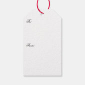 Weihnachtsecho-Rotes Geschenk-Tag Geschenkanhänger (Rückseite)