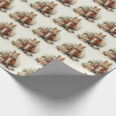 Weihnachtseichenwackelpapier Geschenkpapier (Ecke)