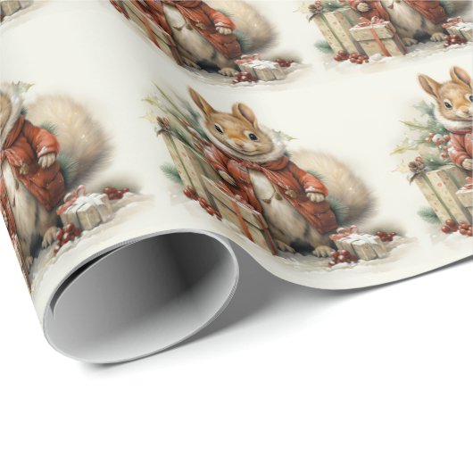 Weihnachtseichenwackelpapier Geschenkpapier (Rolleneckpunkt)