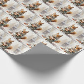 Weihnachtseichenwackelpapier Geschenkpapier (Ecke)