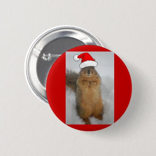 Weihnachtseichhörnchen Button (Vorne & Hinten)