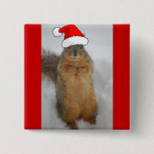 Weihnachtseichhörnchen Button (Vorderseite)