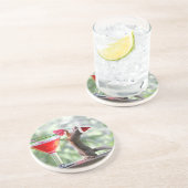 Weihnachtseichhörnchen, das ein Cocktail trinkt Getränkeuntersetzer (Seite)