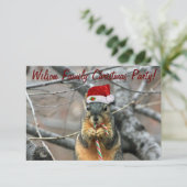 Weihnachtseichhörnchen Einladung (Stehend Vorderseite)