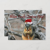 Weihnachtseichhörnchen Einladung (Vorne/Hinten)