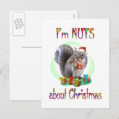 Weihnachtseichhörnchen Feiertagspostkarte (Vorne/Hinten)