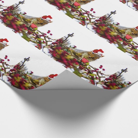 Weihnachtseichhörnchen-Geschenk-Packpapier Geschenkpapier (Ecke)