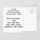 Weihnachtseichhörnchen in Haus Postkarte (Rückseite)