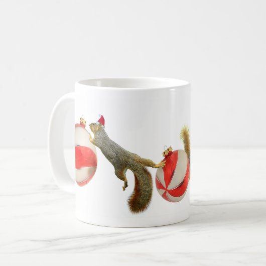 Weihnachtseichhörnchen Kaffeetasse (Vorderseite Links)