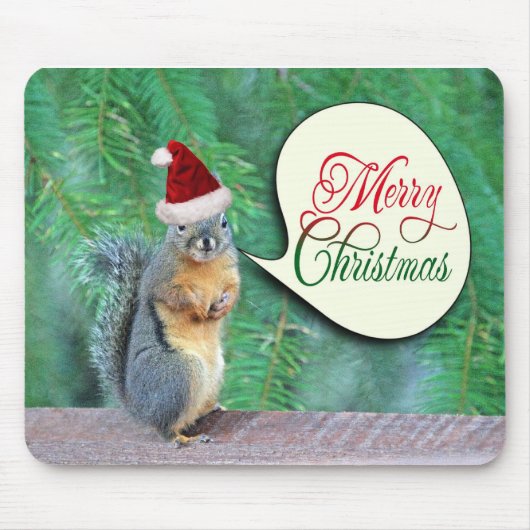 Weihnachtseichhörnchen mit immergrünem mousepad (Vorne)