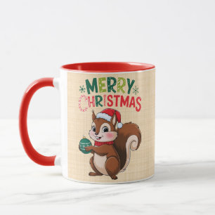 Weihnachtseichhörnchen mit Weihnachtsball Tasse