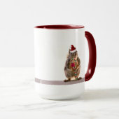 Weihnachtseichhörnchen mit Zuckerstange Tasse (VorderseiteRechts)