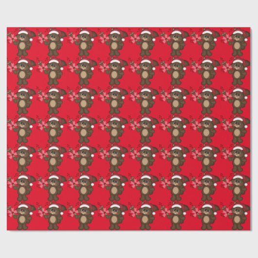 Weihnachtseichhörnchen Packpapier (Flach)